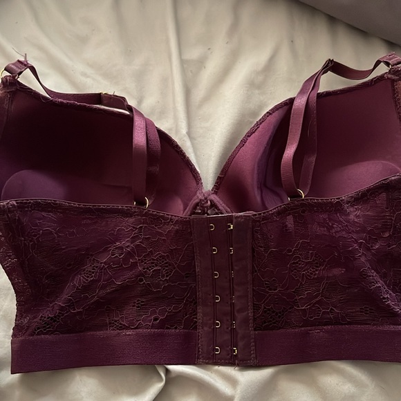 Body Frosting burgundy push-up bra, size 34D - Picture 2 of 11